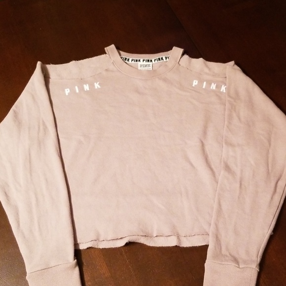 PINK Victoria's Secret Sweaters - PINK cold shoulder crop sweater